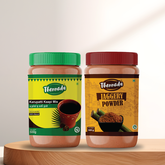 Thennadu Karupatti Coffee Mix 500g & Thennadu Jaggery Powder 500g